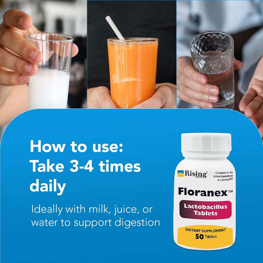 Rising Health - Floranex Tablets - Lactobacillus Probiotic Dietary Supplements - 50 Tablets Rising buy supplements canada