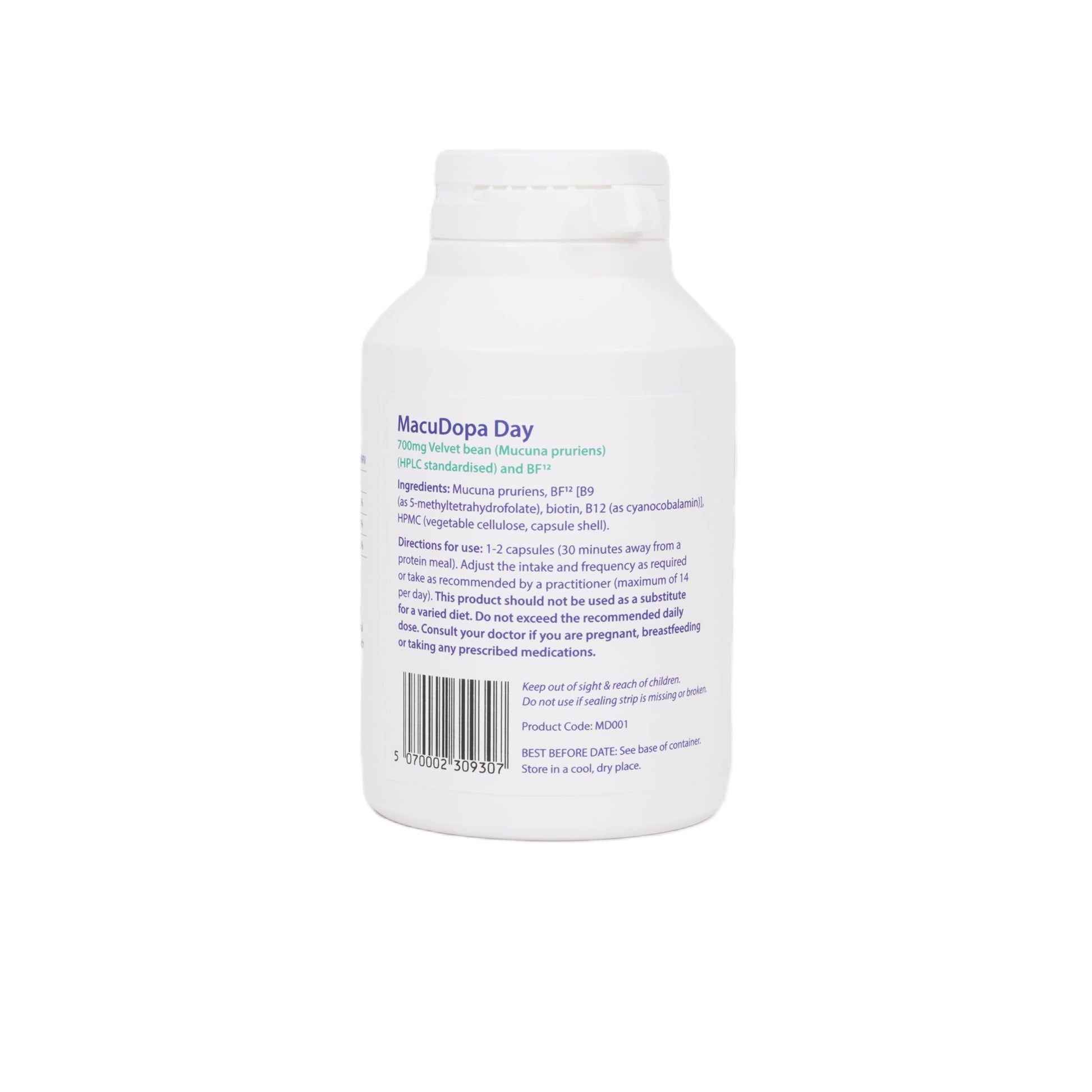 Macudopa Day Capsules 700mg Proprietary Blend, 63% HPLC standardised Levodopa. 120 Veggie Capsules MacuDopa buy supplements canada