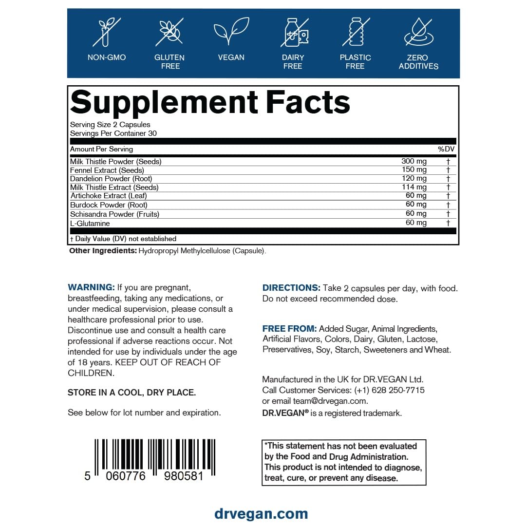 DR.VEGAN Debloat & Detox | Bloating, Digestion, Liver Support | Vitamins & Supplements dr vegan buy supplements canada