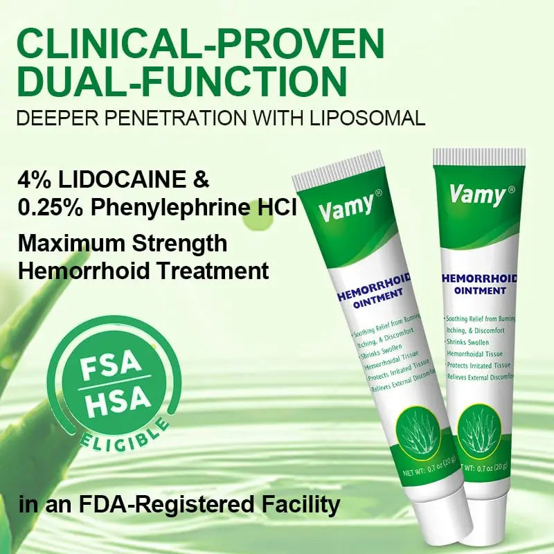 vamy Herbal Hemorrhoid Cream, Hemorrhoid Treatment and Hemorrhoids Cream with Lidocaine 4% and Phenylephrine HCI for Fast Relief of Pain, Swelling, Itching, Burning, Hemorrhoidal Treatment. 2 pc vamy buy supplements canada