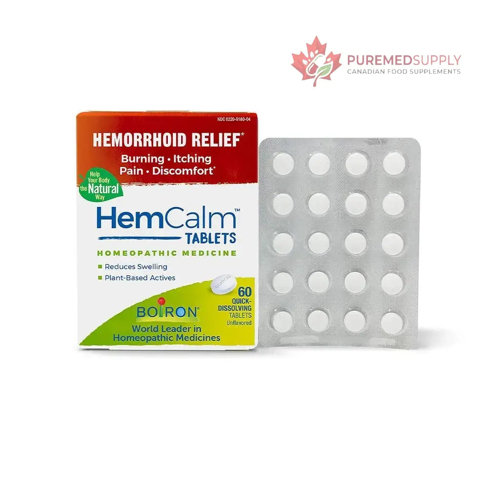 Boiron HemCalm Tablets for Hemorrhoid Relief of Pain, Itching, Swelling or Discomfort - 60 Count Boiron buy supplements canada