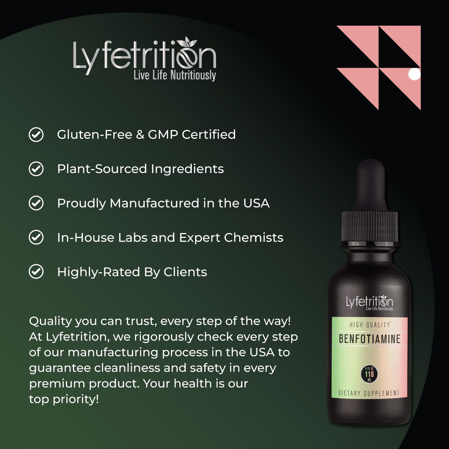 Lyfetrition Benfotiamine 118 ml, 4 FL Oz Liquid, 220 Servings, Made in USA, Quick Absorption, Potent Ingredients, Non-GMO Lyfetrition buy supplements canada
