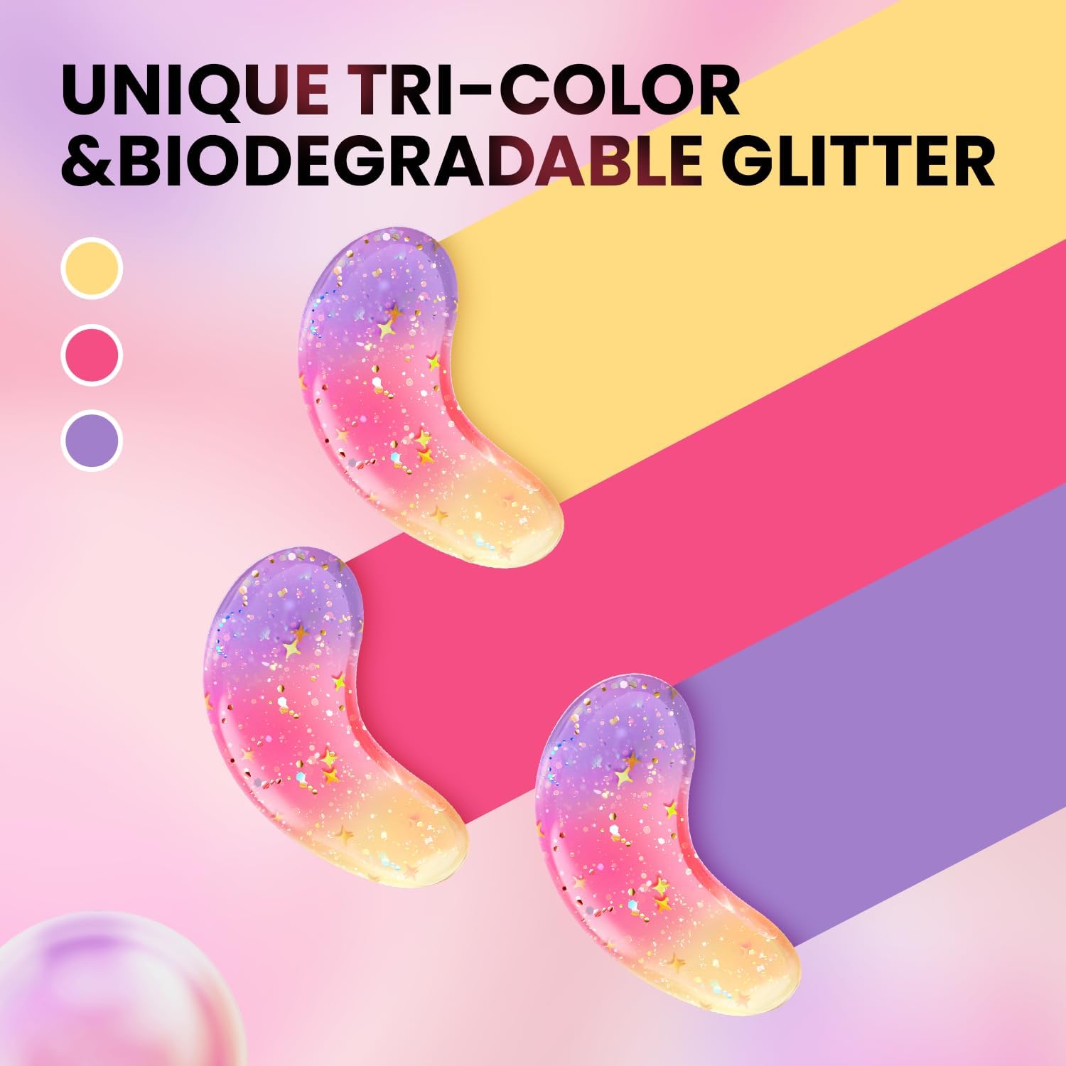 AILEORY Under Eye Patches (24 Pairs) - Tri-color Glitter Eye Gel Pads for Dark Circles, Puffy Eyes, Under eye Bags, Wrinkles AILEORY buy supplements canada