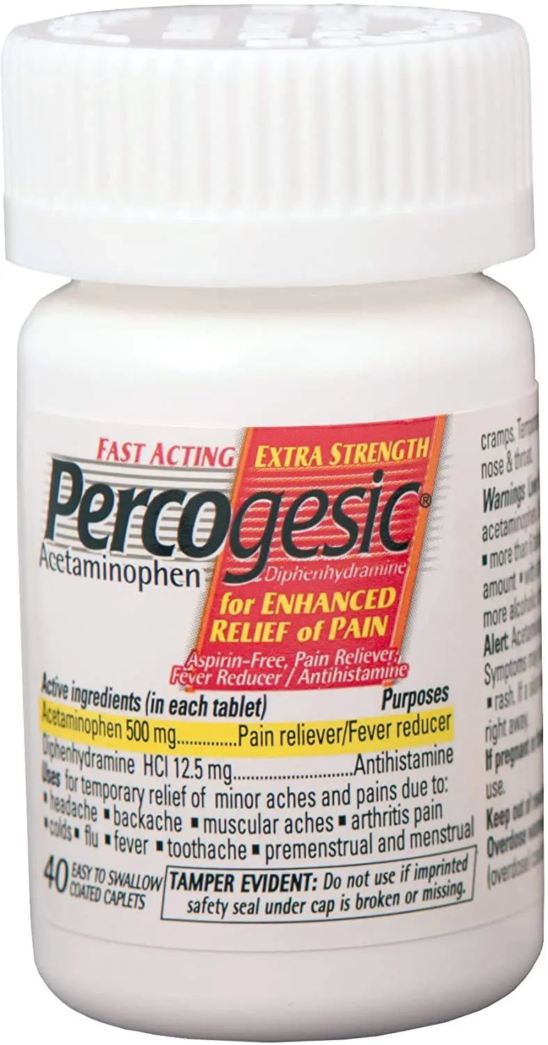 Percogesic Extra Strength Pain Relief | Aspirin Free Dual Action Relief | 40 Coated Caplets (6 Pack) Percogesic buy supplements canada
