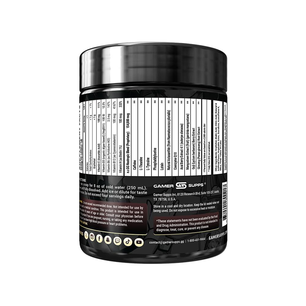 Gamer Supps GG Energy - Schlatt Milk by jschlatt (100 Servings) - Keto Friendly Gaming Energy and Nootropic Blend, Sugar Free + Organic Caffeine + Vitamins + Immune Support, Powder Drink Gamer Supps buy supplements canada