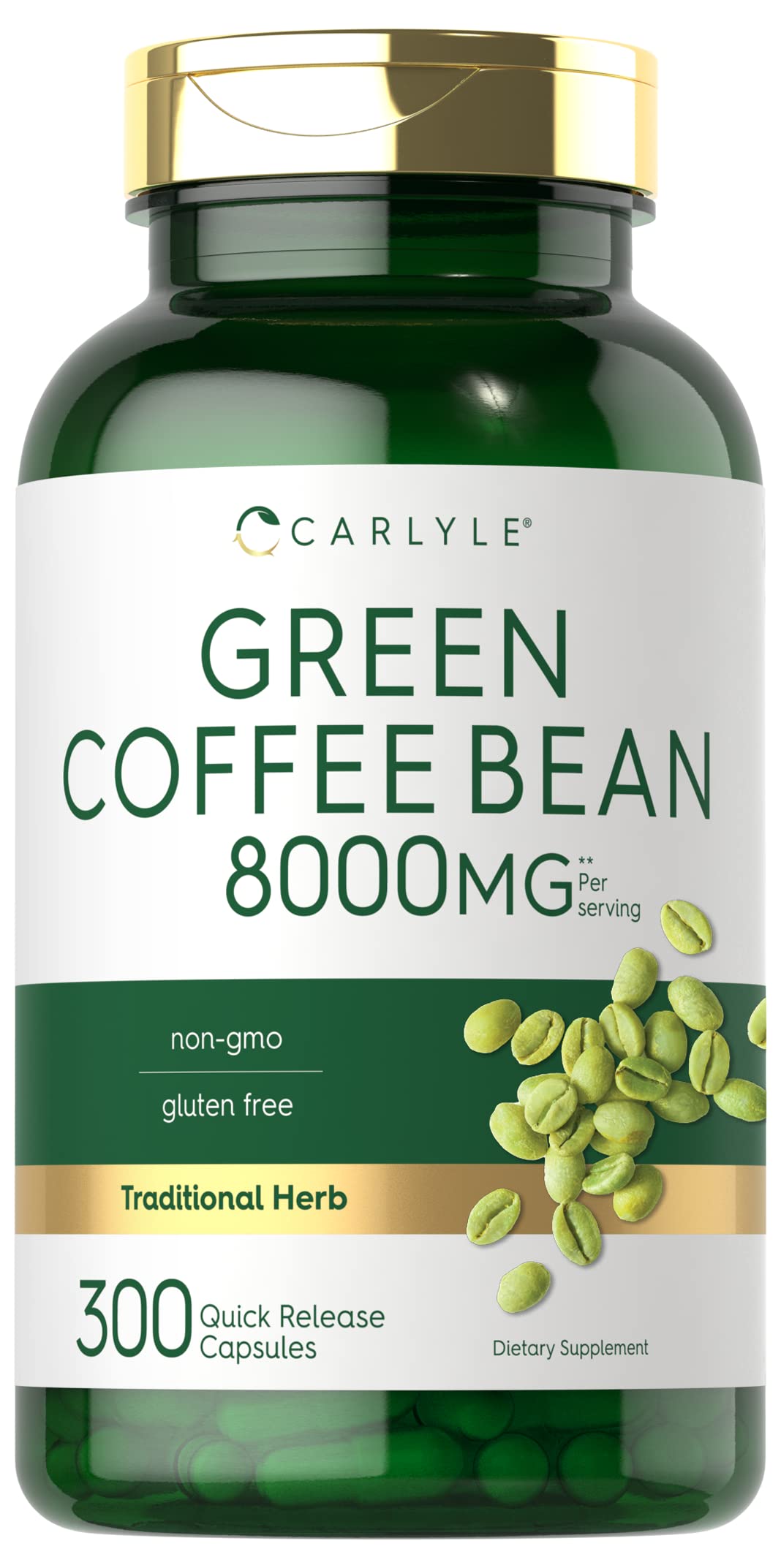 Carlyle Green Coffee Bean Extract | 8000 mg | 300 Capsules | Non-GMO and Gluten Free Carlyle buy supplements canada