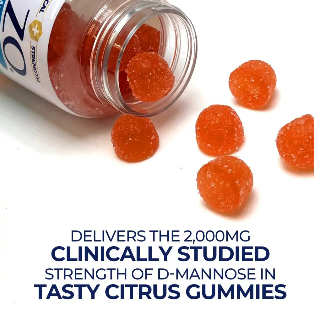 AZO D Mannose Urinary Tract Health Gummies, 40 Count, Clinical Strength 2000mg, Helps Cleanse, Flush & Protect, No.1 Pharmacist Recommended Brand, Vegan Tangy Citrus Blast Flavor, Non-GMO, Gluten Free AZO buy supplements canada