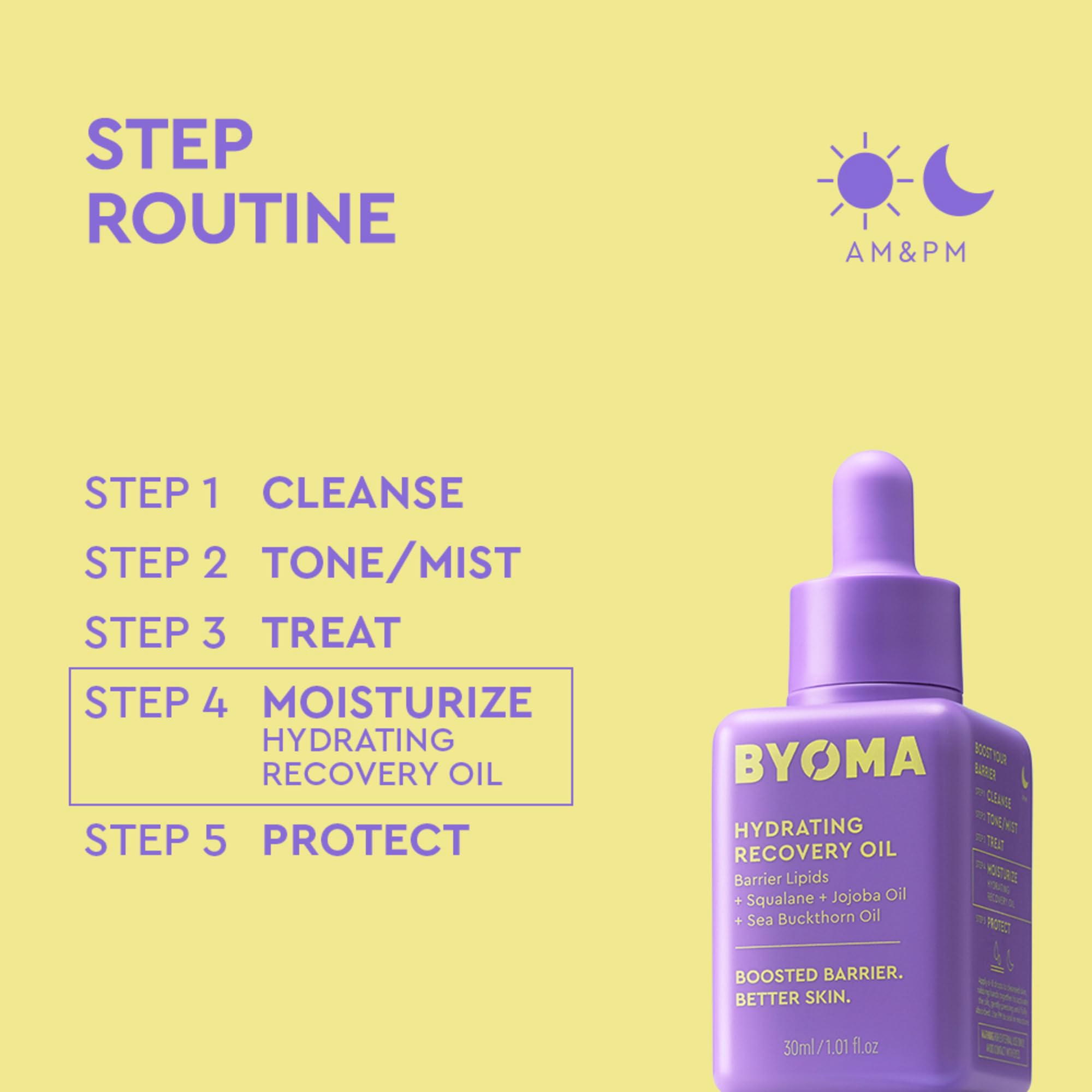 BYOMA Hydrating Recovery Oil - Luxury Face Oil with Squalane, Jojoba Oil & Seabuckthorn Oil - Instant Radiant and Glowy Skin BYOMA buy supplements canada