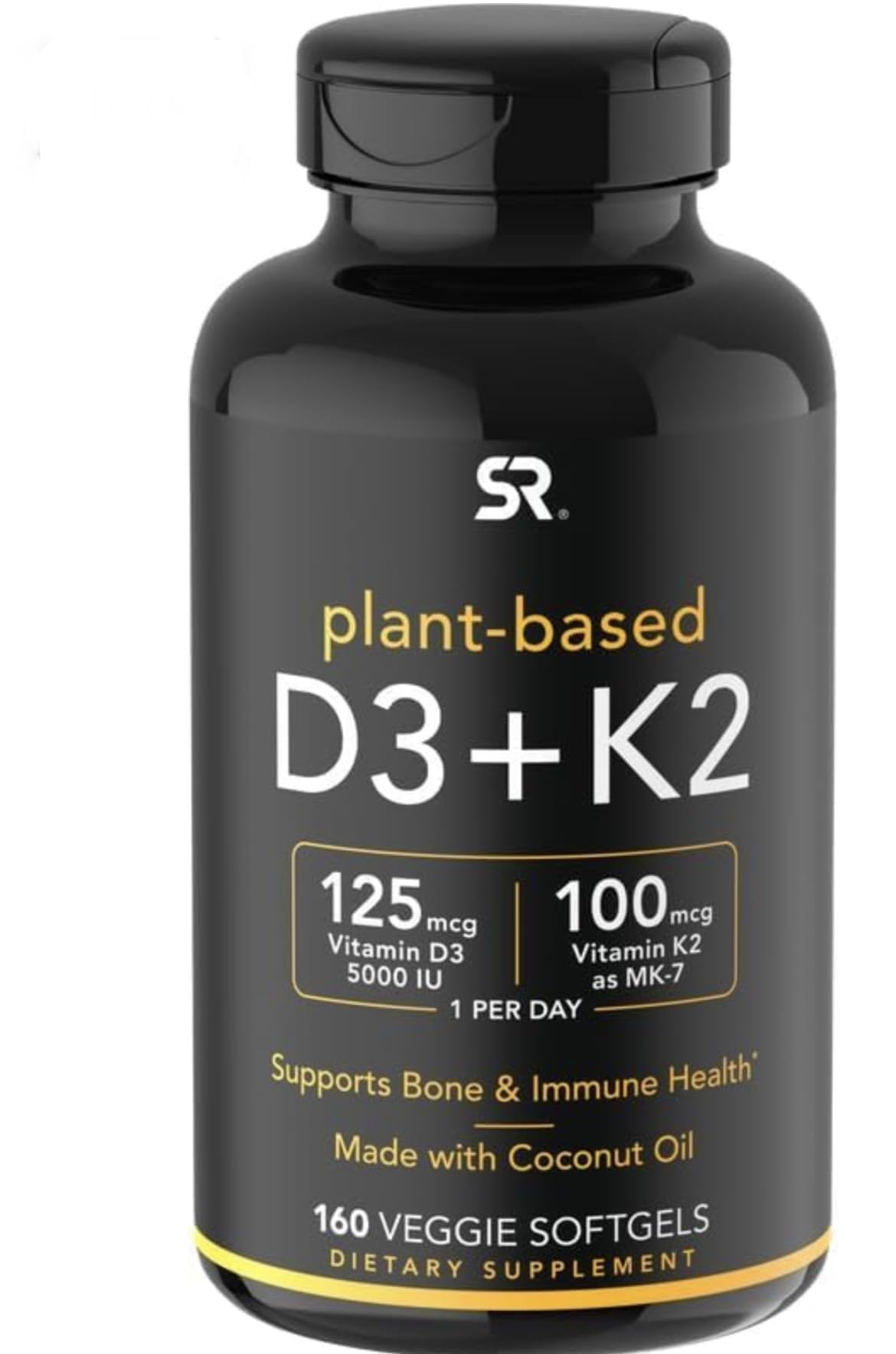 (Pack of 1) 160 Vegan Certified, Non GMO Liquid Softgels rozzunSports Research Vitamin Rozzun Creative Vision buy supplements canada