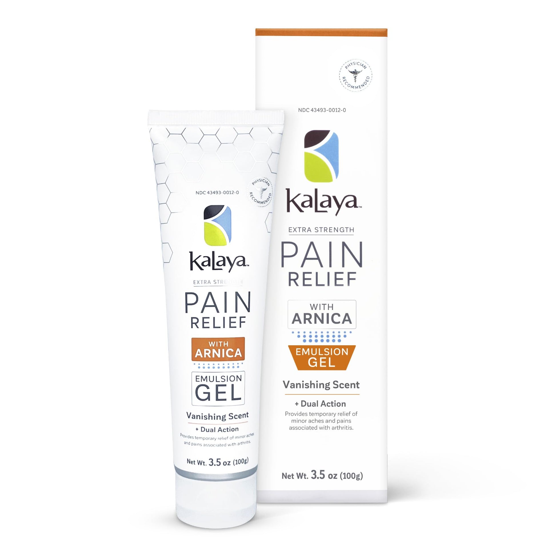 Kalaya Extra Strength Pain Relief Gel with Arnica -Fast Acting, Long Lasting, Vanishing Scent, medically formulated for Arthritis, Joints, Muscle, Back, Neck, Shoulder, Hand and Knee Pain Kalaya Naturals buy supplements canada