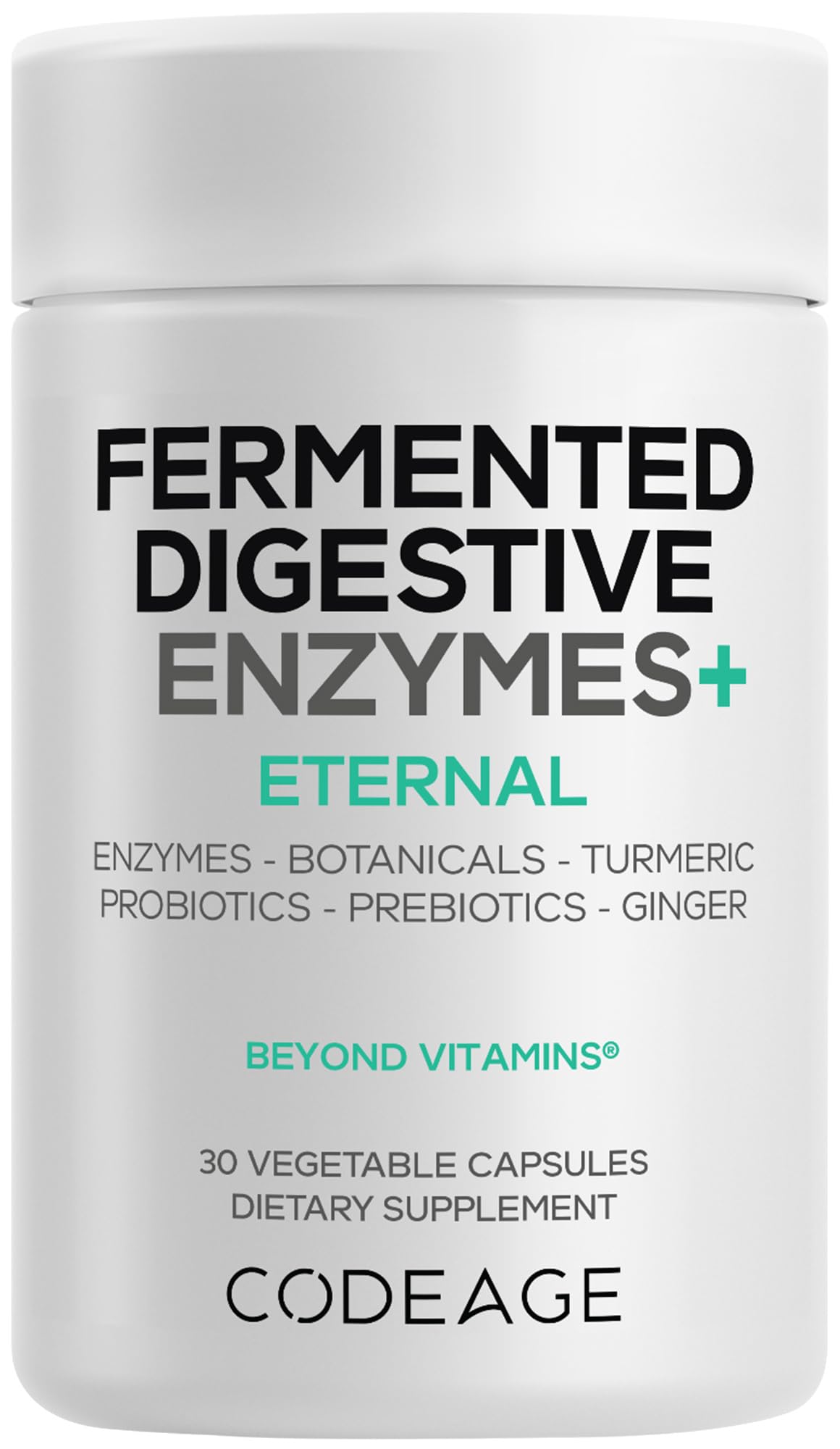 Codeage Fermented Digestive Enzymes Supplement - 14 Digestive Enzymes, Probiotics, Prebiotics, Fermented Botanicals, Plant-Based Multi Pancreatic Enzymes - 1 Capsule a Day - 30 Capsules Codeage buy supplements canada