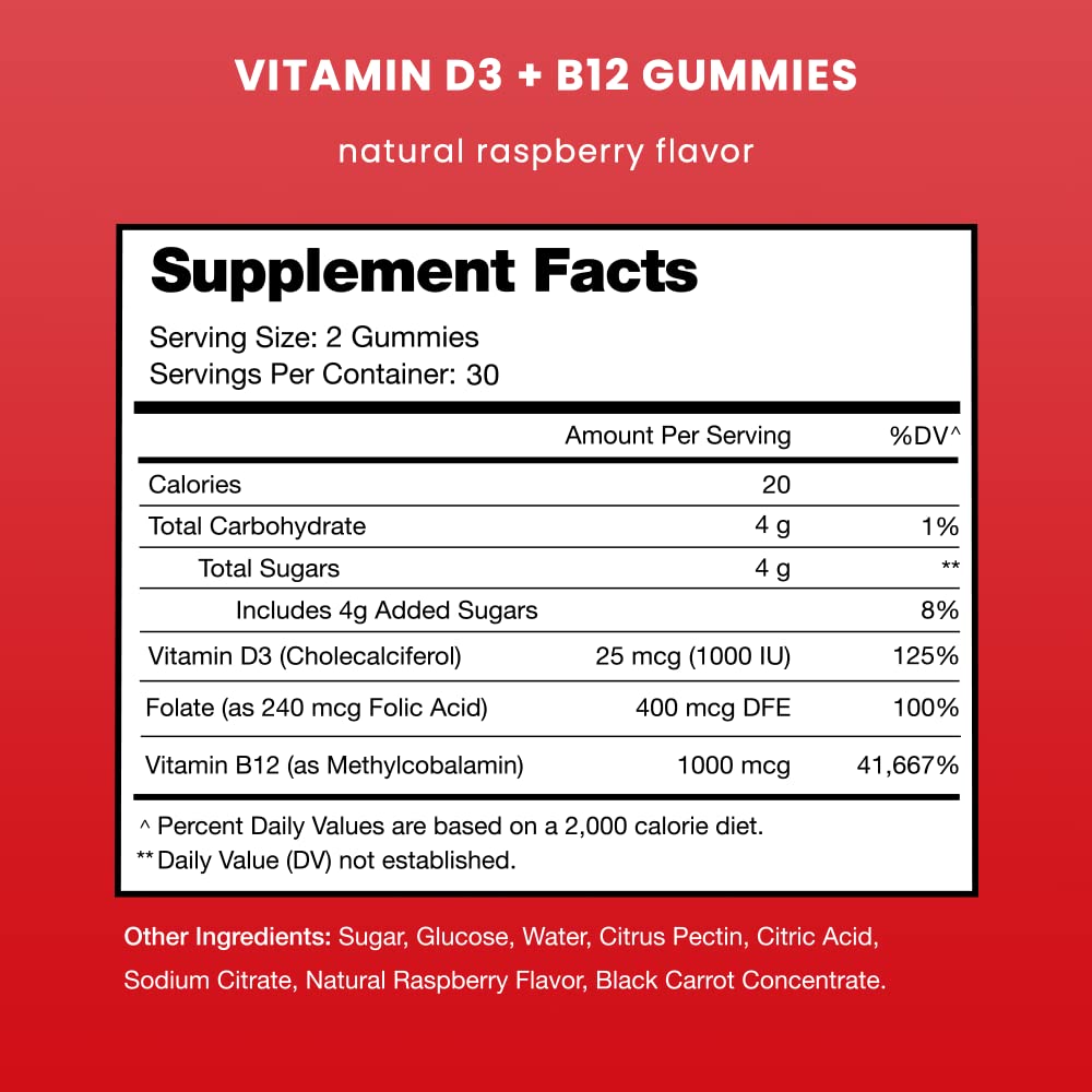 NutraChamps Vitamin D3 & B12, Methyl B12 Gummies for Adults & Kids, Enhanced with Vitamin D 3 & B9 Vitamin Folate, Natural Energy, Mood NutraChamps buy supplements canada