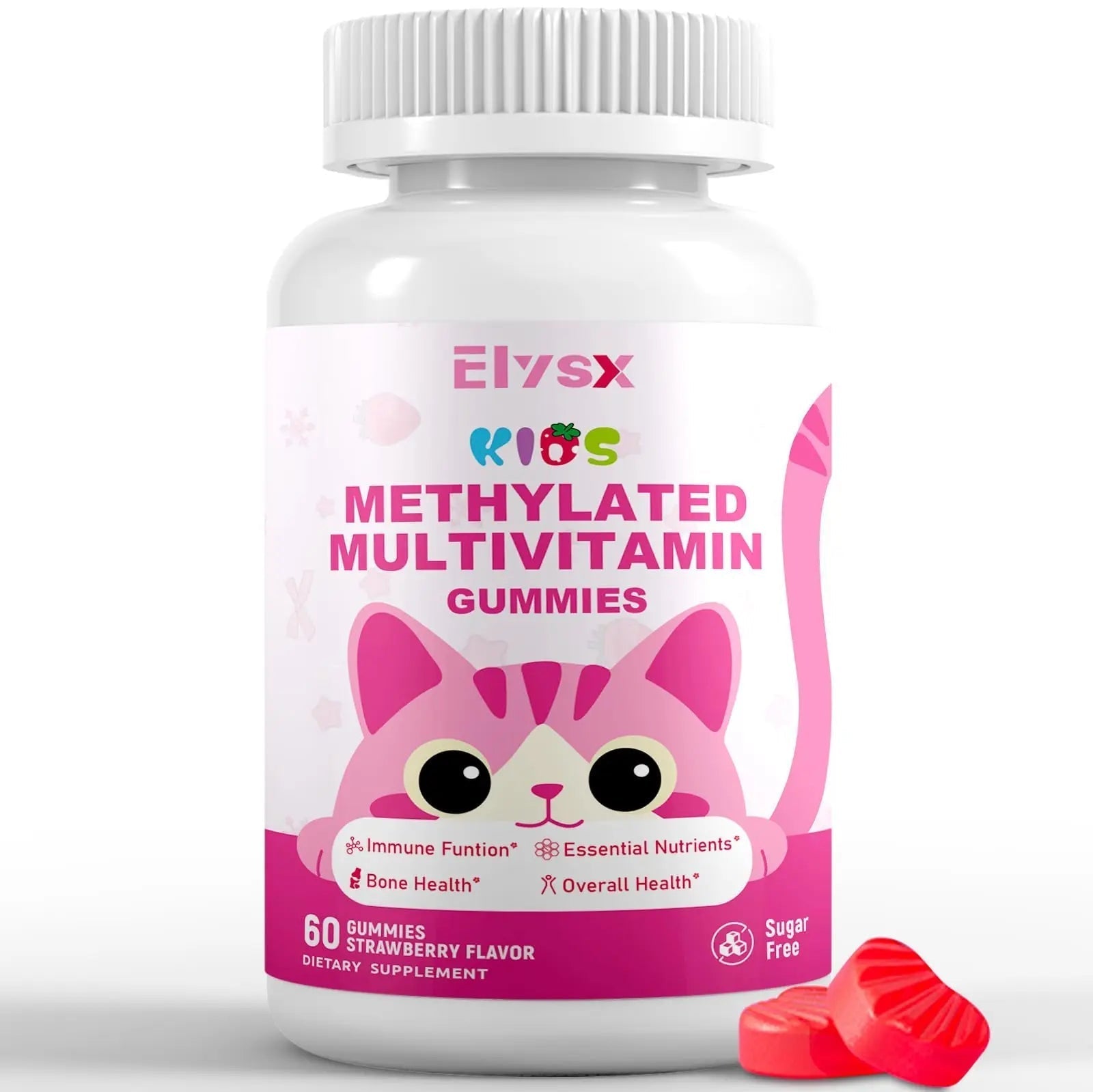 Elysx Kids Methylated Multivitamin Chewable Gummies, MTHFR Supplement with L Methylfolate, Magnesium, Biotin, Choline Elysx buy supplements canada