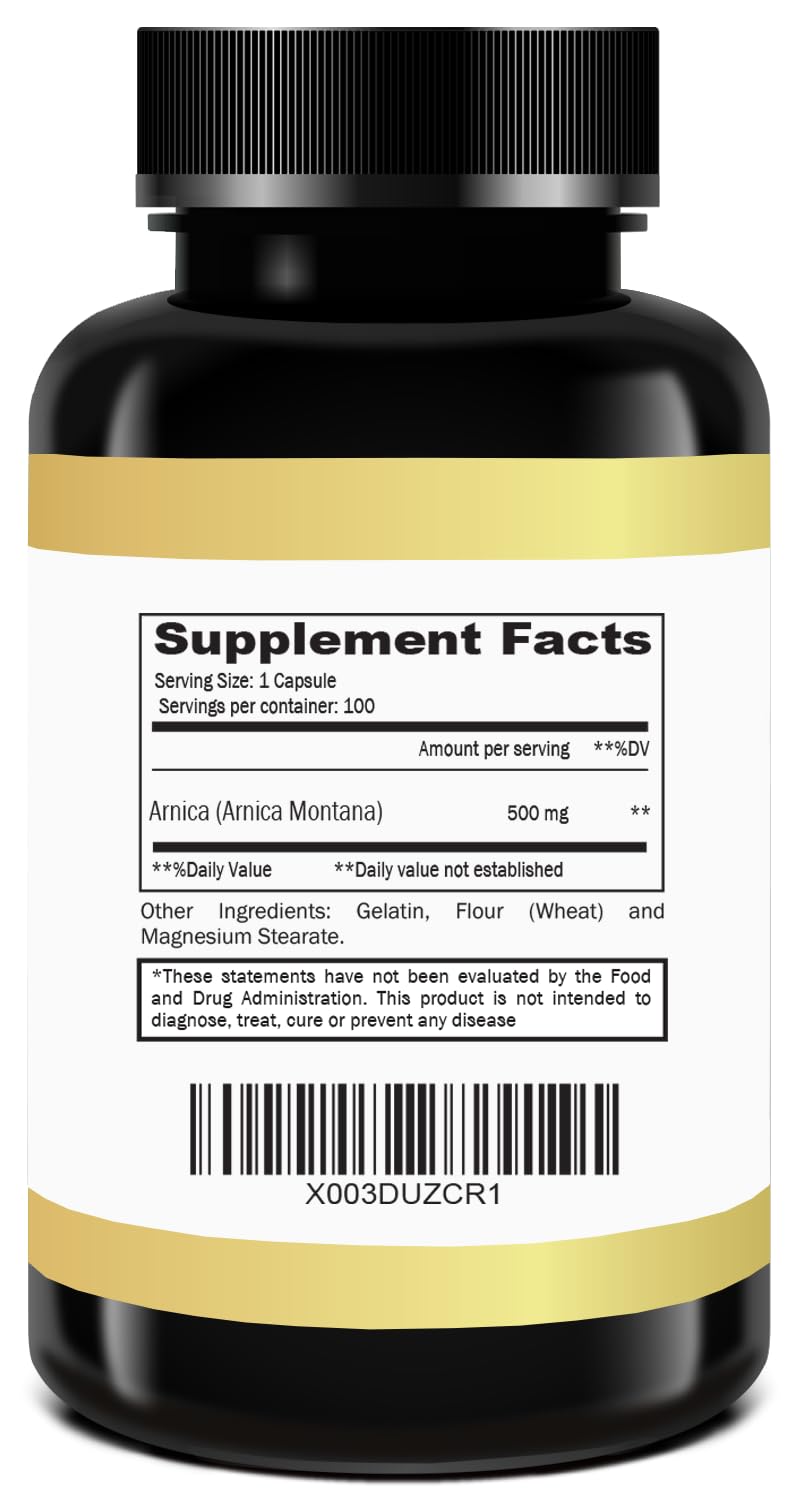 Arnica Montana Capsules 500mg 100 Capsules DRA. ANNA buy supplements canada