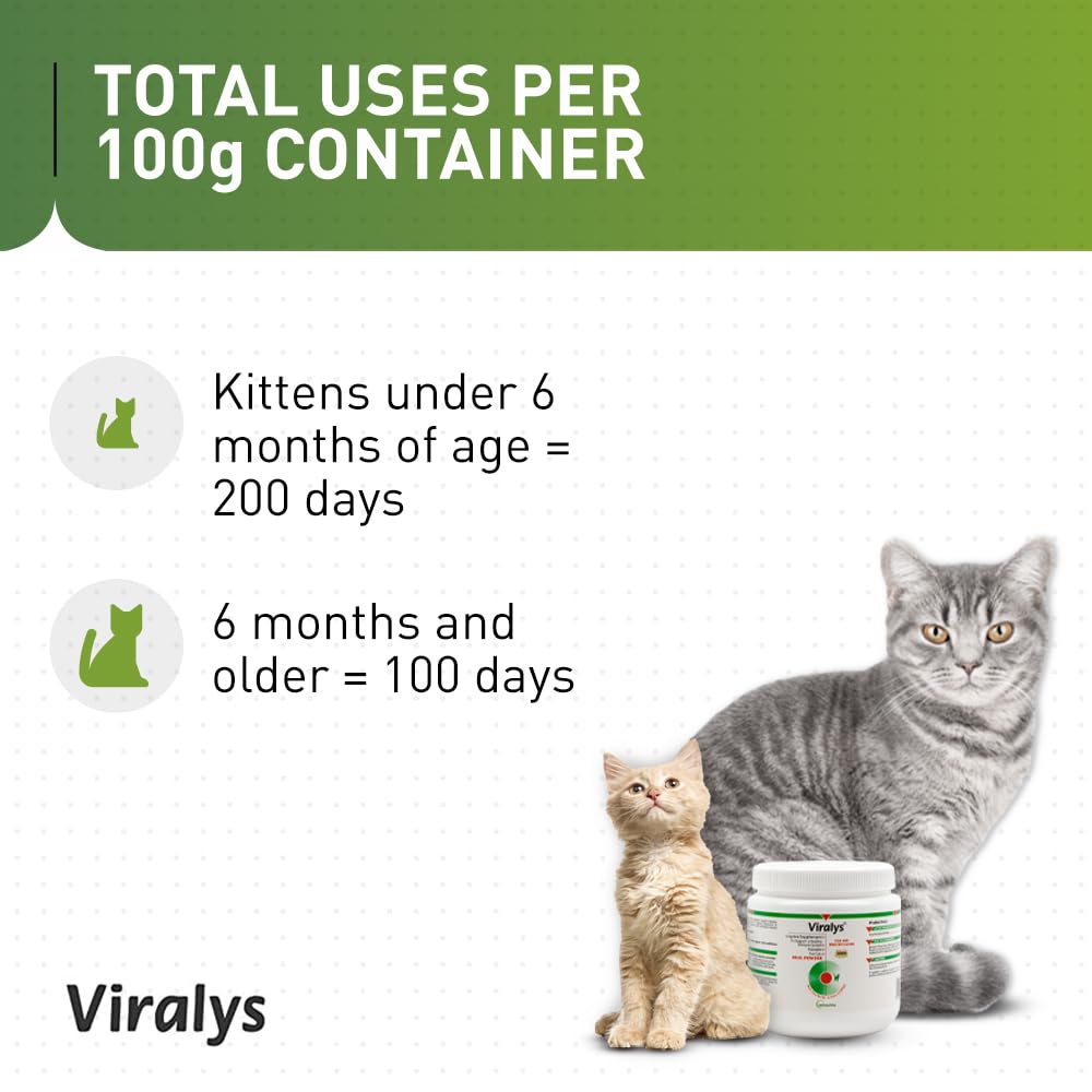 Vetoquinol Viralys Daily L-Lysine Powder for Cats and Kittens, Fish Flavored Lysine Supplement for Cats and Kittens to Support Immune Health Vetoquinol buy supplements canada