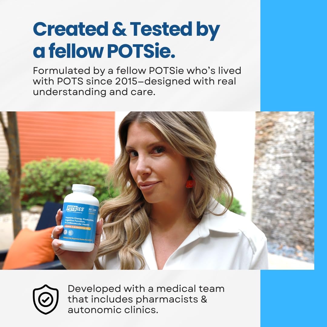 Potsies POTS Supplement Vitamin & Nutraceutical Mix Capsules for Pots Syndrome | POTS Management Essentials | 240 Capsules - 30 Day Supply Potsies buy supplements canada