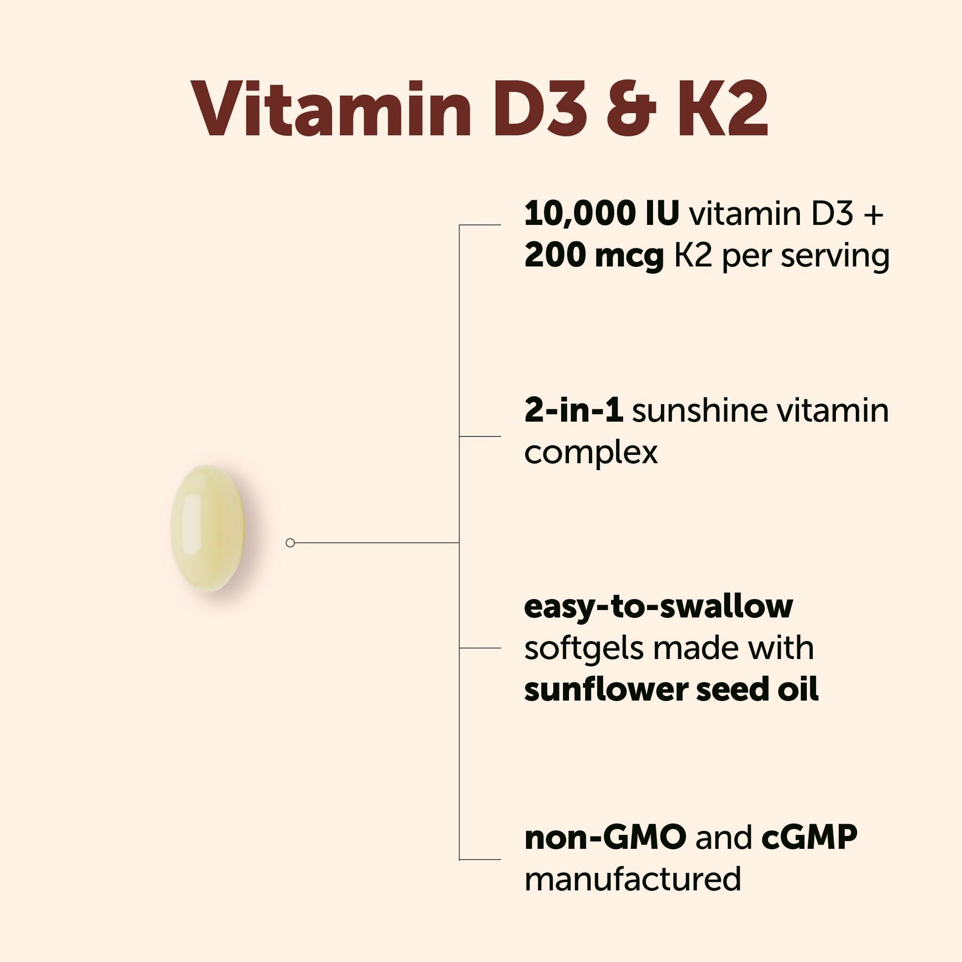 Micro Ingredients Vitamin D3 10,000 IU + K2 MK-7 200 mcg Per Serving, 90 Softgels | Extra Strength* 2-in-1 D3 K2 Supplement Micro Ingredients buy supplements canada