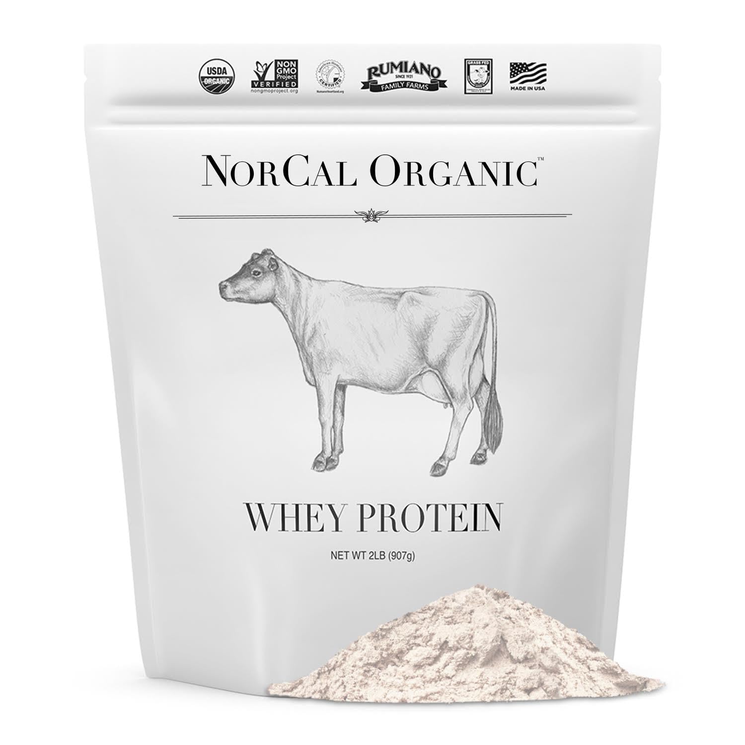NorCal Organic Unflavored Whey Protein - 2lbs Bulk | 100% Grass-Fed, USDA Certified NorCal Organic buy supplements canada