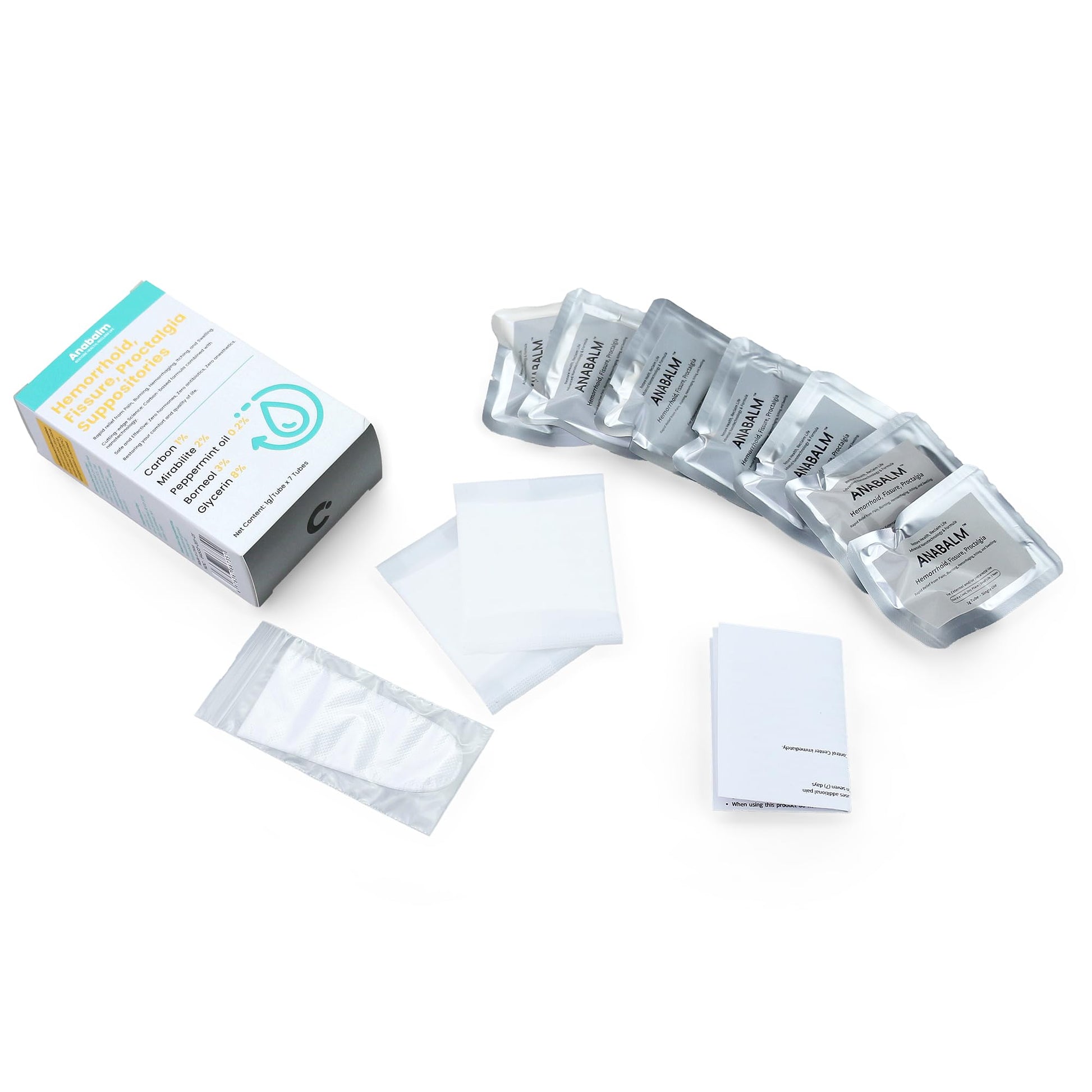 anabalm Hemorrhoid Treatment Suppositories, Natural Fissure Treatment for Anus Relief of Proctalgia, Pain, Itching, Swelling or Itch Discomfort - 7 Count anabalm buy supplements canada