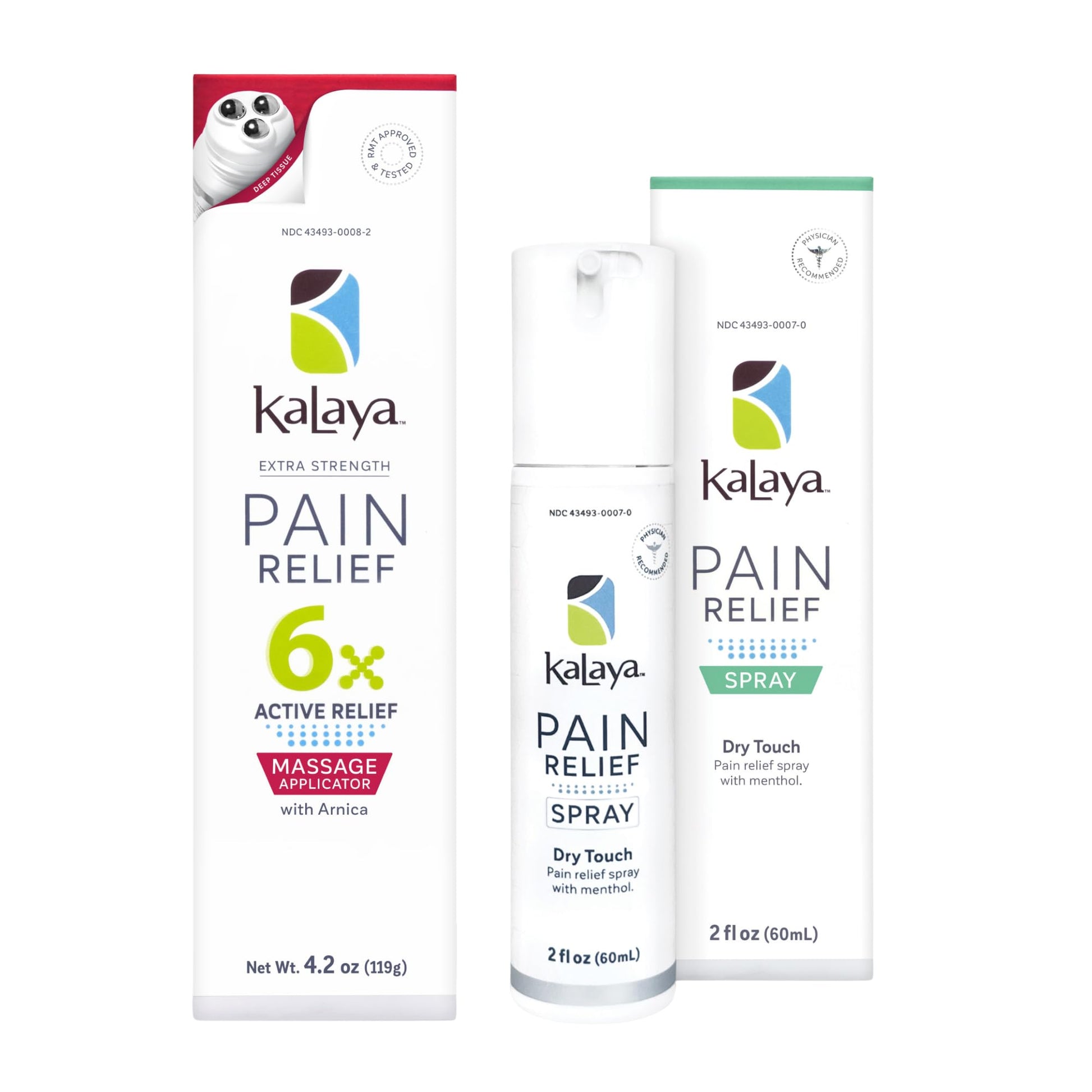 Kalaya 6X Pain Relief Arnica Cream with Massager and Active Pain Relief Spray for Joint & Muscle Pain Kalaya Naturals buy supplements canada