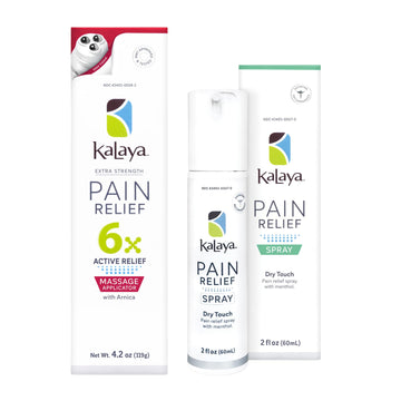 Kalaya 6X Pain Relief Arnica Cream with Massager and Active Pain Relief Spray for Joint & Muscle Pain Kalaya Naturals buy supplements canada