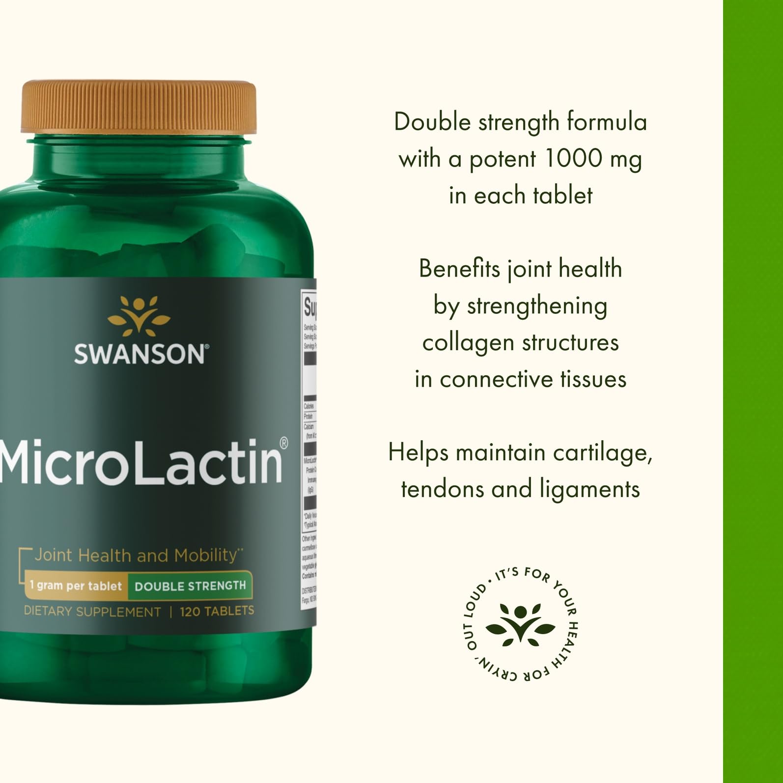 Swanson Microlactin Double Strength 1000 Milligrams 120 Tabs (3 Pack) Swanson buy supplements canada
