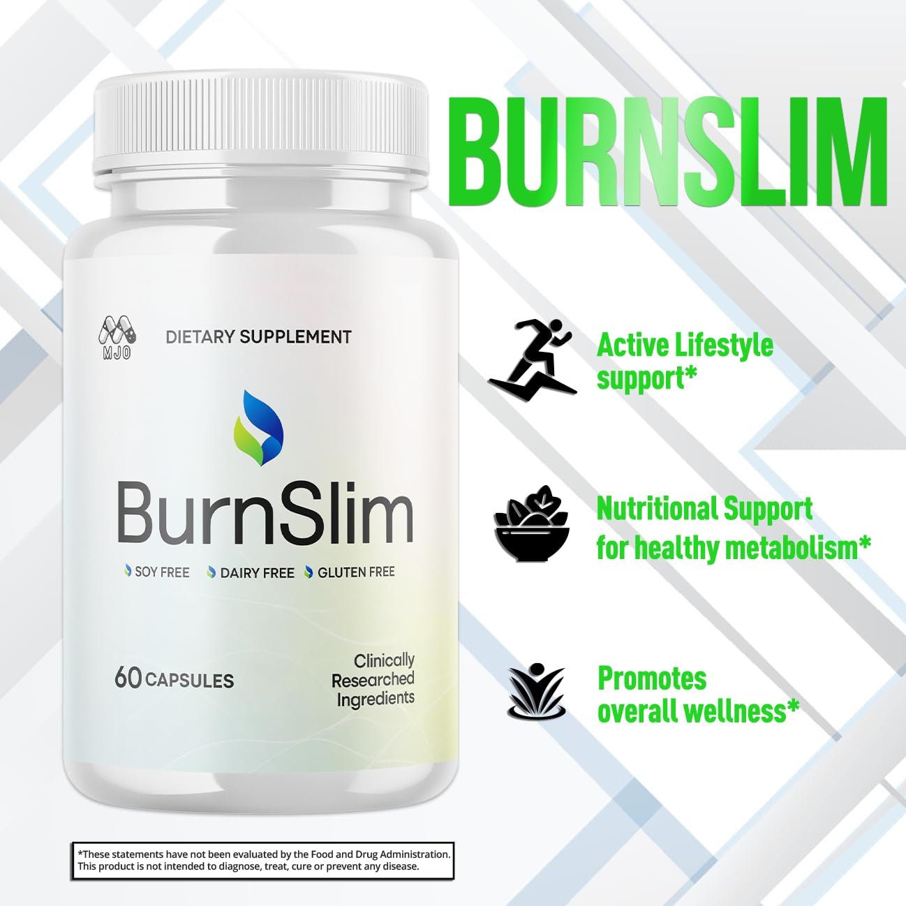(5 Pack) Burn Slim Capsules, Official Burnslim Pills with All Natural Ingredients, Advanced Burn Slim Health and Wellness Supplement Supporting Active Lifestyle for Women and Men (300 Capsules) MJO buy supplements canada