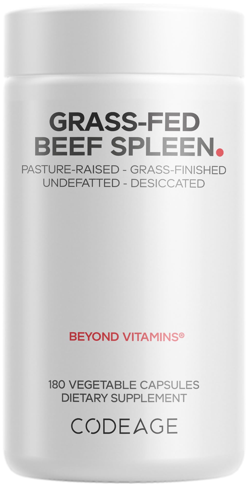Codeage Grass Fed Beef Spleen Supplement - 2-Month Supply - Freeze Dried, Non-Defatted, Desiccated Bovine Pills Glandulars Meat – Pasture Raised Beef Vitamins for Spleen -180 Capsules Codeage buy supplements canada