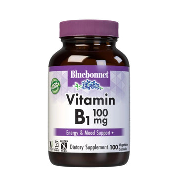 Bluebonnet Vitamin B1 100 mg - Mood Support & Energy Vitamins for Women & Men* - Thiamin HCl - Non-GMO, Vegan, Kosher BlueBonnet buy supplements canada