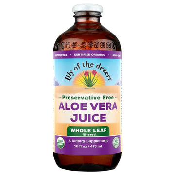 Lily of the Desert Aloe Vera Juice, Whole Leaf Filtered, Organic & Preservative Free – Natural Vitamins, Digestive Enzymes for Gut Health, Lily Of The Desert buy supplements canada