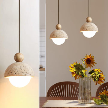 Spherical Wabi Sabi Pendant Light Natural Stone Retro Japanese Style Yellow Travertine Pendant Lighting Vintage Mini Wood Nordic Hanging Light for Kitchen Island Dining Room Bedroom Hallway Bedside OROILUPU buy supplements canada