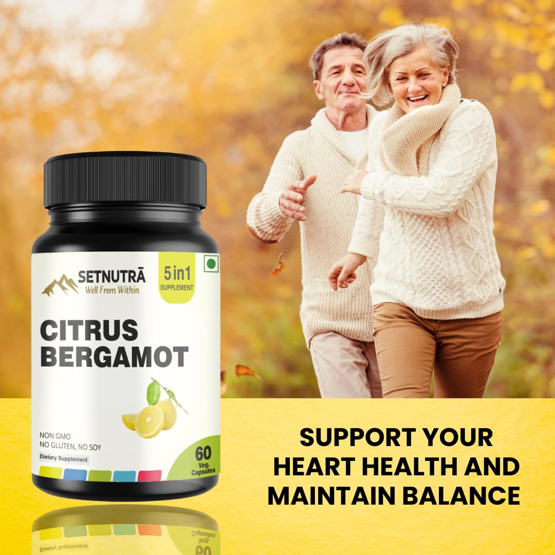 SETNUTRA Well From Within 5 in 1 Citrus Bergamot Supplement with Black Chokeberry Olive Leaf Niacin & Black Pepper | Heart Health Support Antioxidant Boost | Non GMO Gluten Free Capsules (60 Count) SETNUTRA Well From Within buy supplements canada