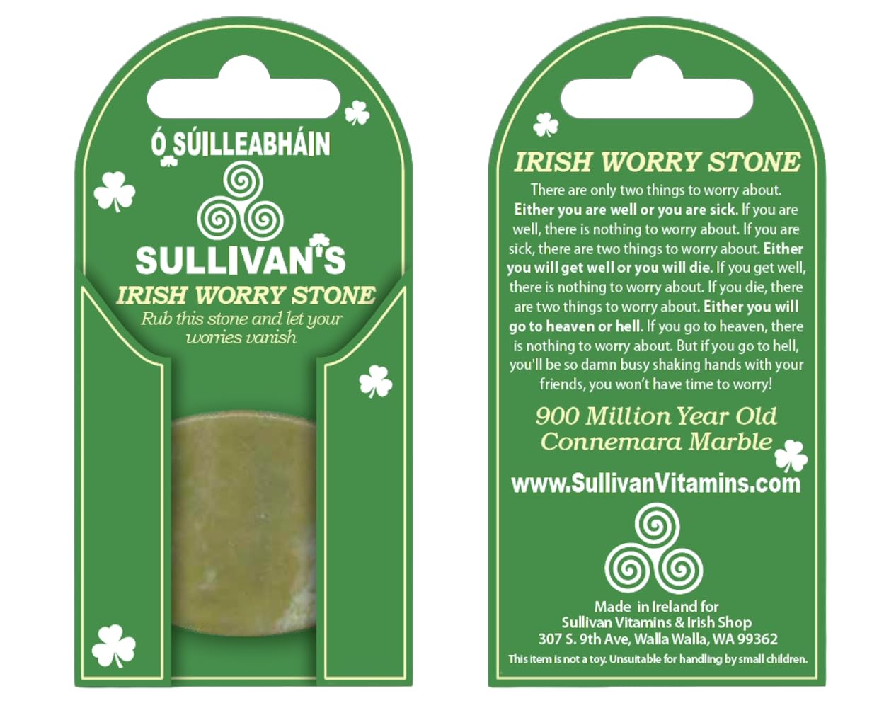 Ó SÚILLEABHÁIN SULLIVAN’S Connemara Marble Worry Stone 100% Irish MADE IN IRELAND Ó SÚILLEABHÁIN SULLIVAN’S buy supplements canada