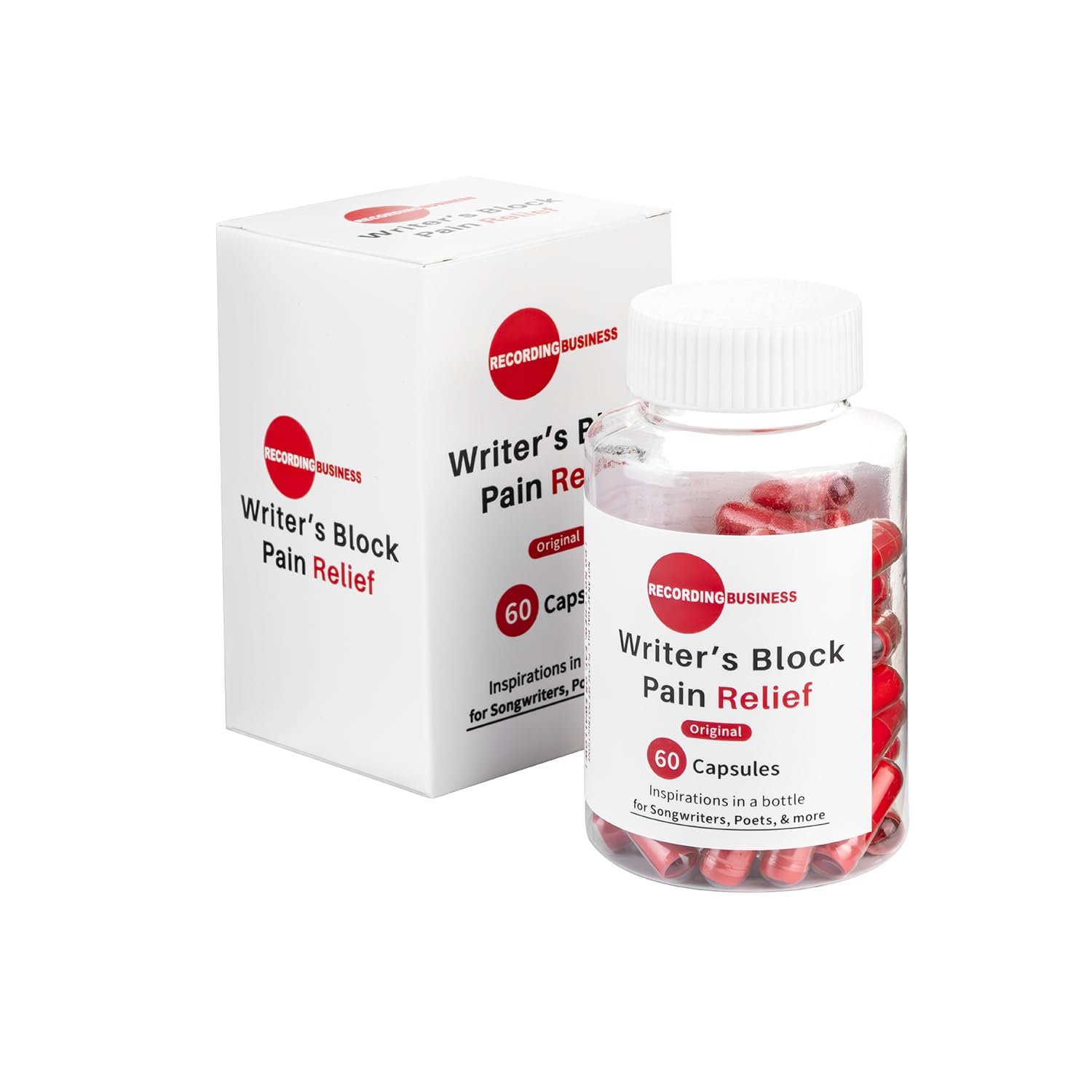 Recording Business Writer's Block Pain Relief (60 Original Songwriting Prompts in Capsules) for Artists/Musicians, Songwriters, & Poets Recording Business buy supplements canada