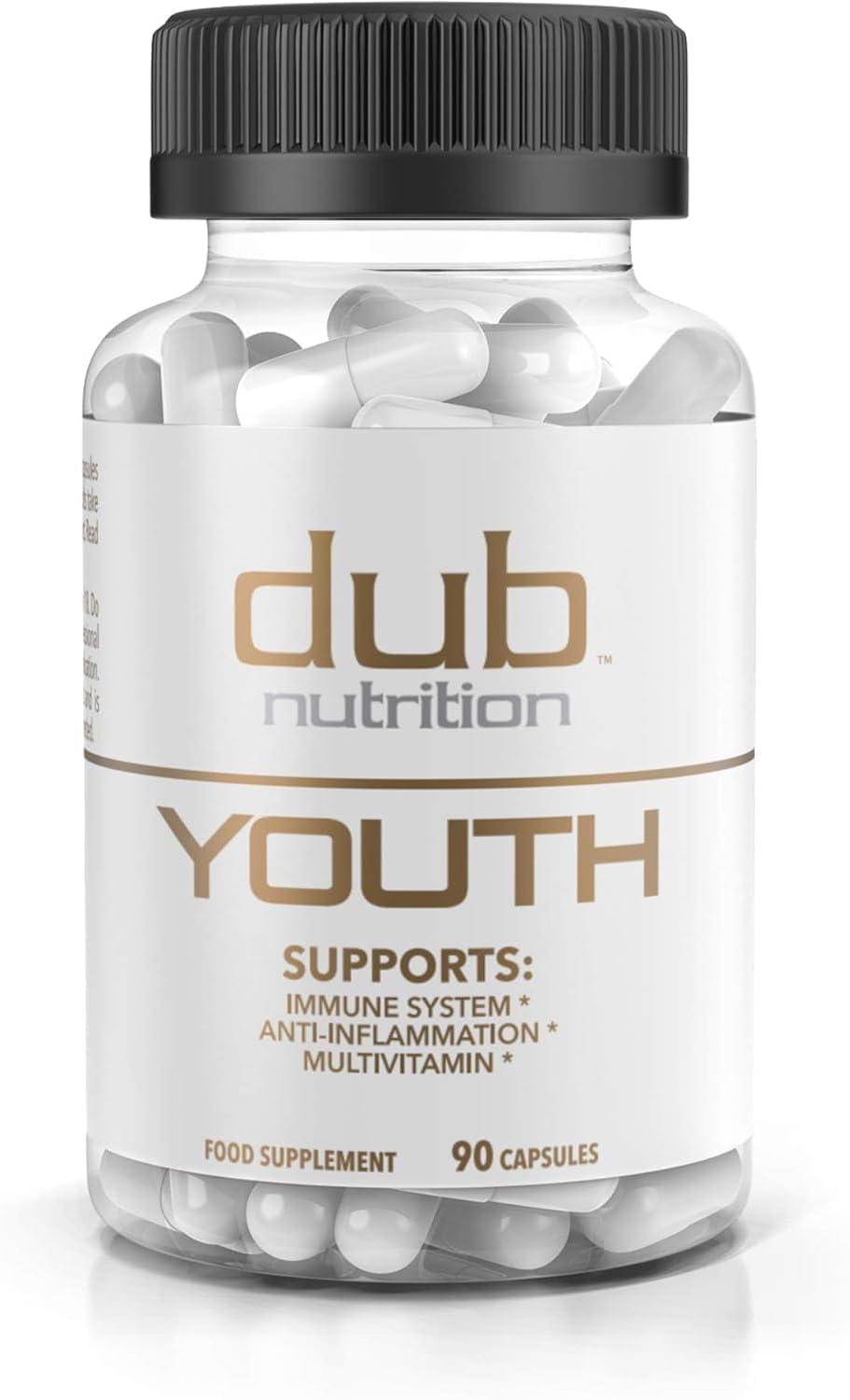 Dub Nutrition Youth - Formula with Acai, Resveratrol, Curcumin, Vitamins A, C, D, E, B12, and CoQ10 - Supports Immunity and Mobility - 90 Capsules Dub Nutrition buy supplements canada