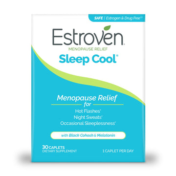 Estroven Sleep Cool for Menopause Relief, 30 Ct, Sleep Support Supplement With Clinically Proven Ingredients to Relieve Menopause Symptoms plus Night Sweats & Hot Flash Relief, Drug-No & Gluten-No Estroven buy supplements canada