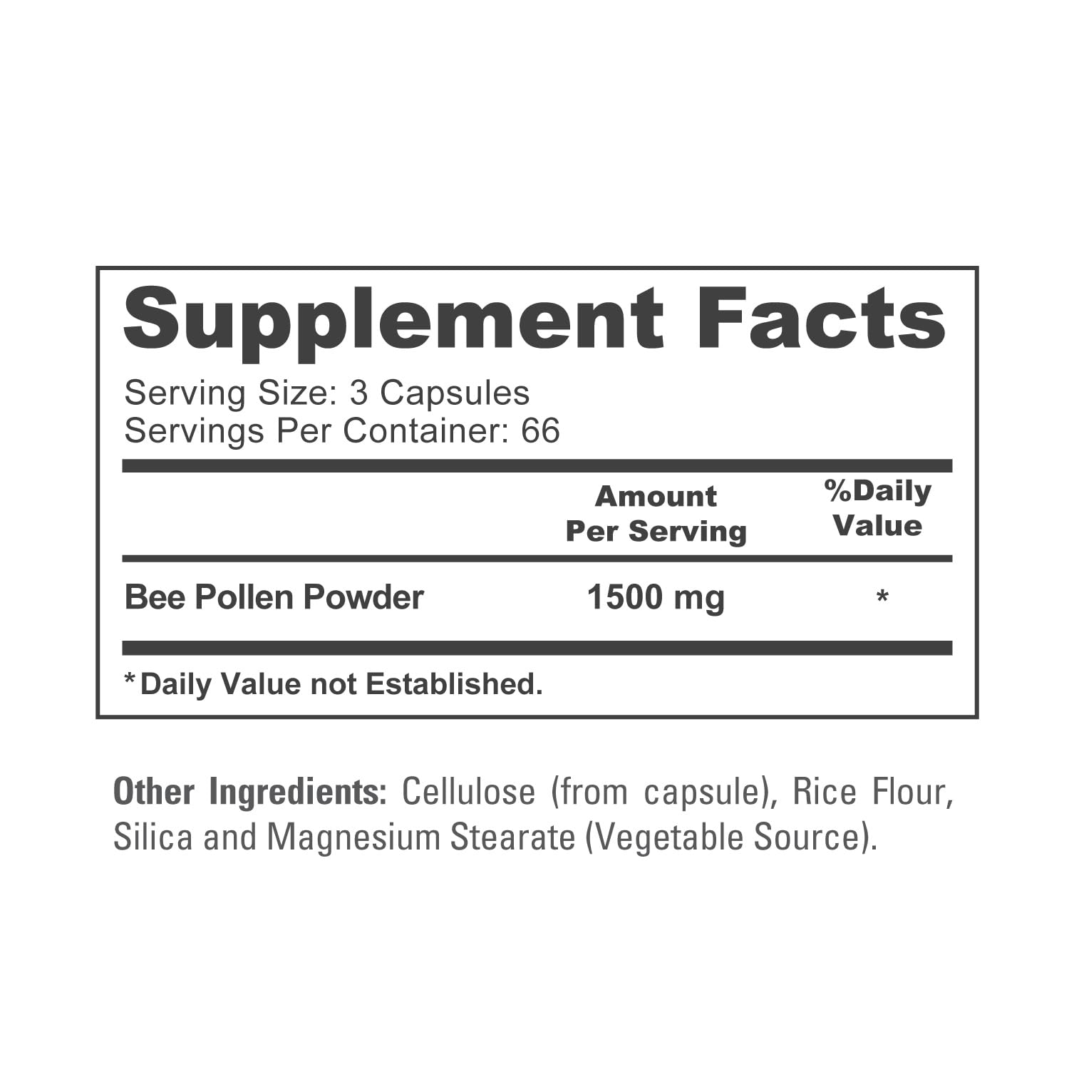 NusaPure Bee Pollen 1500mg 200 Veggie Caps (100% Vegetarian, Non-GMO, Vegan) Naturally Occurring Proteins, Aminoacids NusaPure buy supplements canada