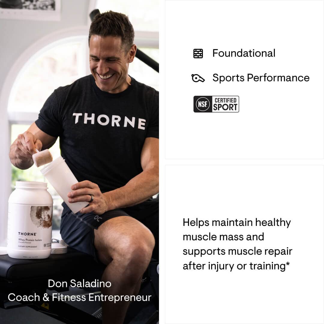 THORNE Whey Protein Isolate - 21 Grams of Easy-to-Digest Whey Protein Powder THORNE buy supplements canada