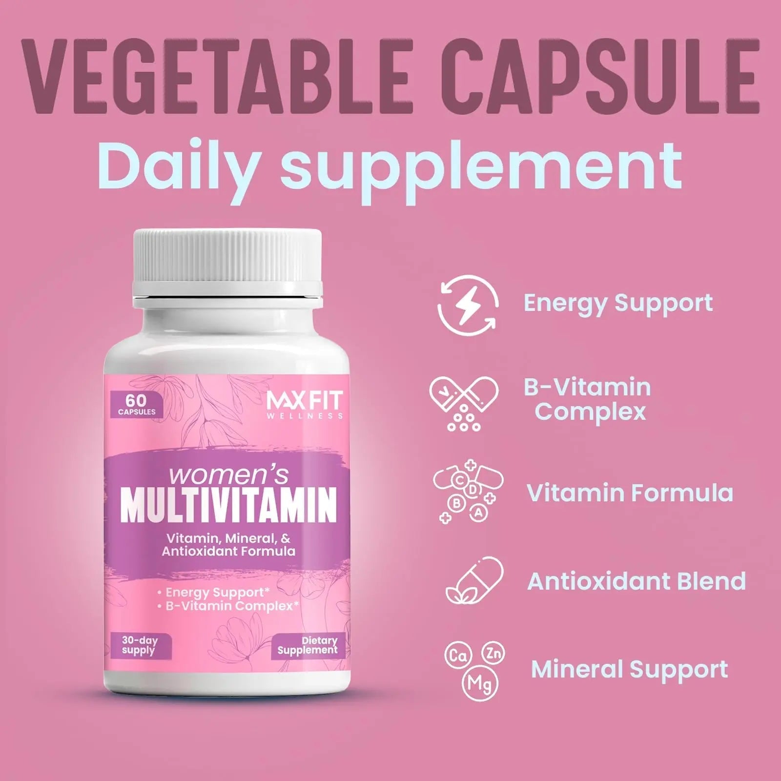 Women's Multivitamin – Complete Multivitamin for Women 50+ with Essential Vitamins A, B, C, D, E, Calcium & Iron – Supports Energy MAX FIT buy supplements canada