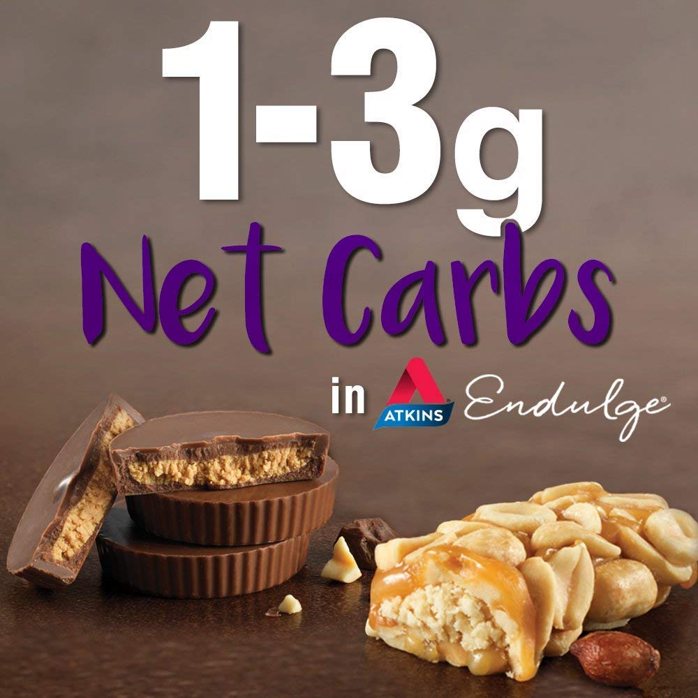 Atkins Peanut Caramel Cluster Bar, Dessert Favorite, High in Fiber, 3g Net Carb, 1g Sugar Atkins buy supplements canada