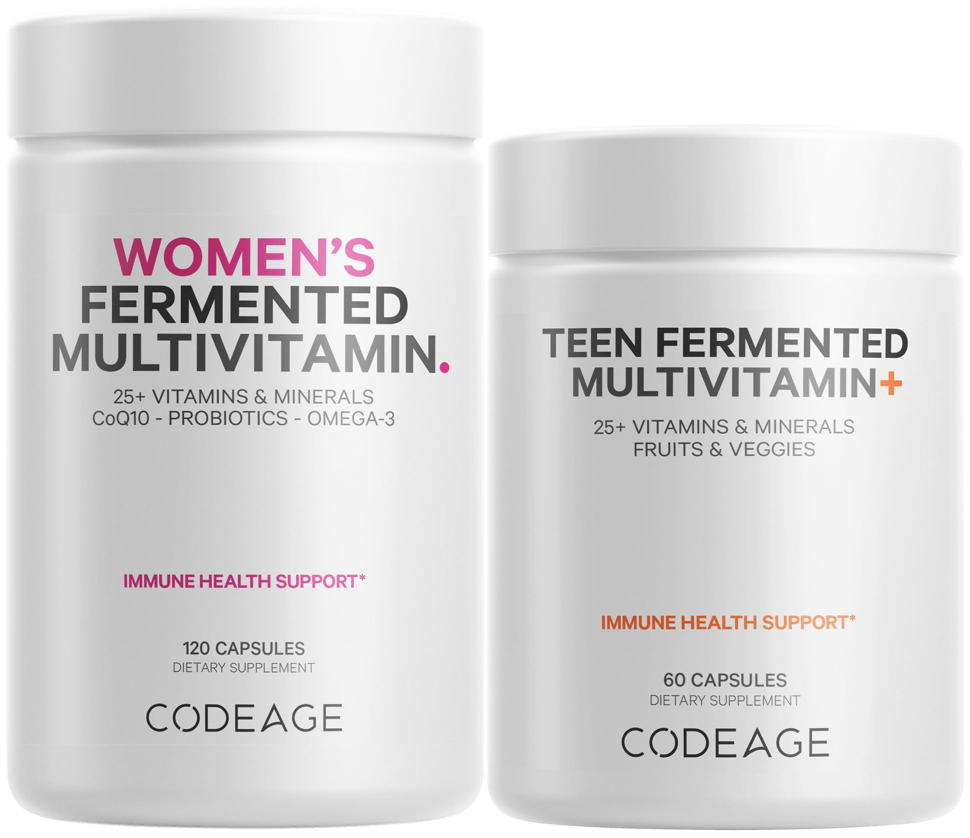 Codeage Immune Support Bundle Multivitamin for Women + Multivitamin for Teens Codeage buy supplements canada