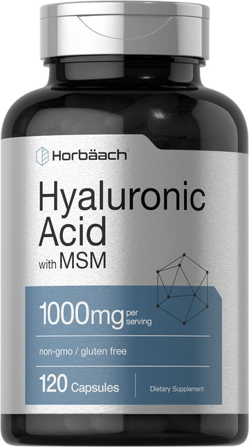 Horbäach Hyaluronic Acid with MSM | 1000 mg | 120 Capsules | Non-GMO and Gluten Free Supplement | Bioavailable Formula Horbäach buy supplements canada