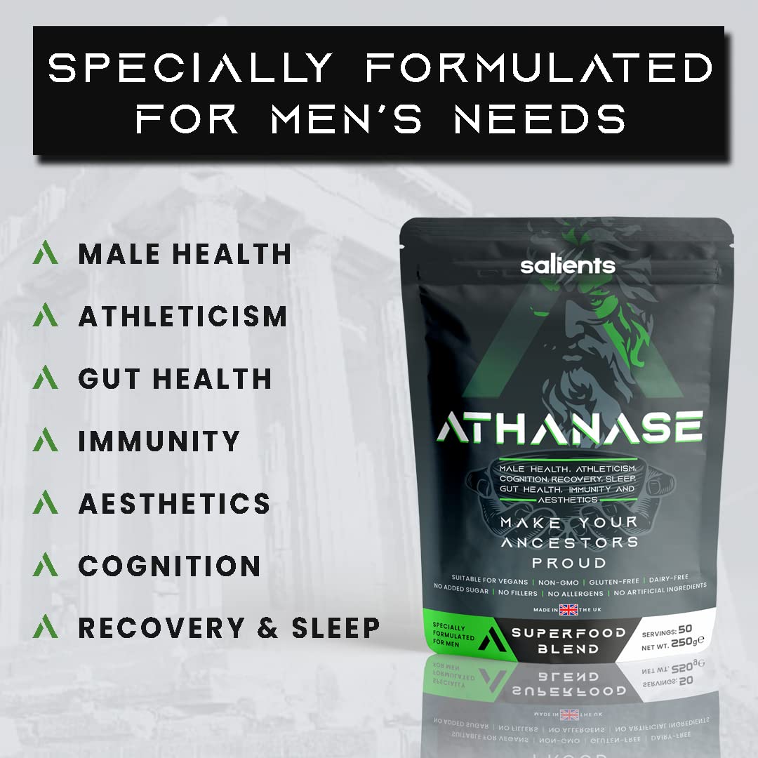 SALIENTS® ATHANASE® | Men's Super Greens Powder | Superfood Powder Blend Salients buy supplements canada