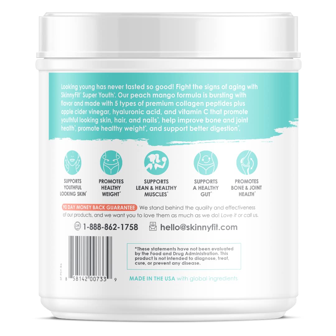 SkinnyFit Super Youth Multi-Collagen Peptides Plus Apple Cider Vinegar, Hyaluronic Acid SkinnyFit buy supplements canada