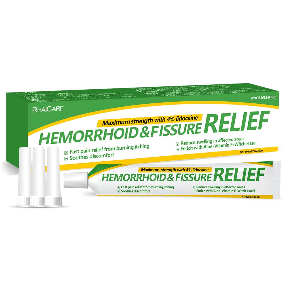 RHAICARE Hemorrhoid and Fissure Cream,Hemorrhoidal Ointment for Fast Acting Itch, Swelling, and Maximum Strength Pain Relief（1 Pack RHAICARE buy supplements canada
