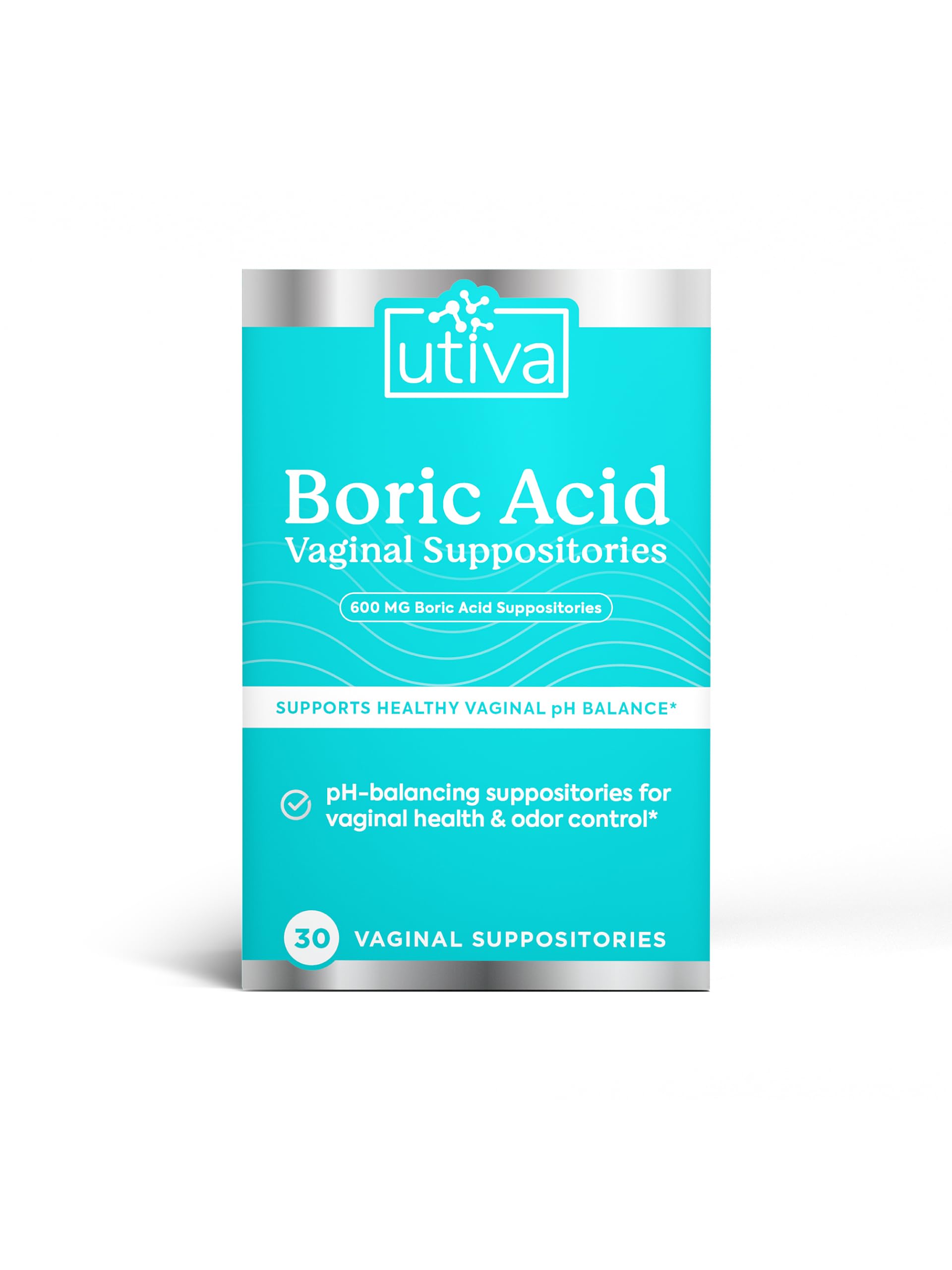 10% Bundle Utiva Boric Acid - 600mg 30-Boric Acid Vaginal Suppositories to Lower pH and Support Vaginal Health + Utiva Suppository Applicators – Hygienic Individually Wrapped 15 Vaginal Applicators Szio+ buy supplements canada