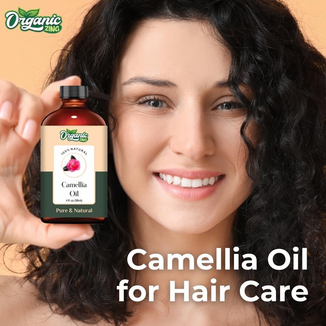Organic Zing Camellia (Camellia Japonica) Oil | Pure & Natural Carrier Oil for Skincare, Hair Care & Massage ORGANIC ZING buy supplements canada