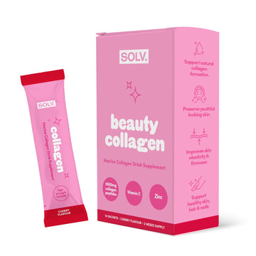 Solv Liquid 8000mg Marine Collagen Peptide Beauty Supplement Gel 14x15ml Sachets High Strength Great Tasting VIT C Biotin SOLV buy supplements canada