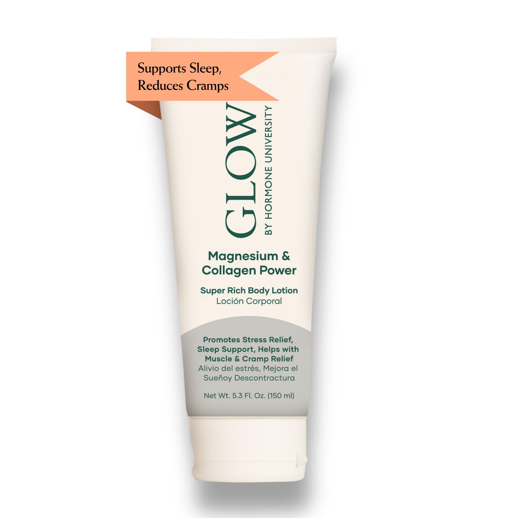 Glow by Hormone University - Magnesium Lotion with Collagen - Magnesium Cream - Bedtime Routine Sleep Lotion - The Highest Concentration of Genuine Zechstein Magnesium Chloride (Pack of 1) Glow Botanica buy supplements canada