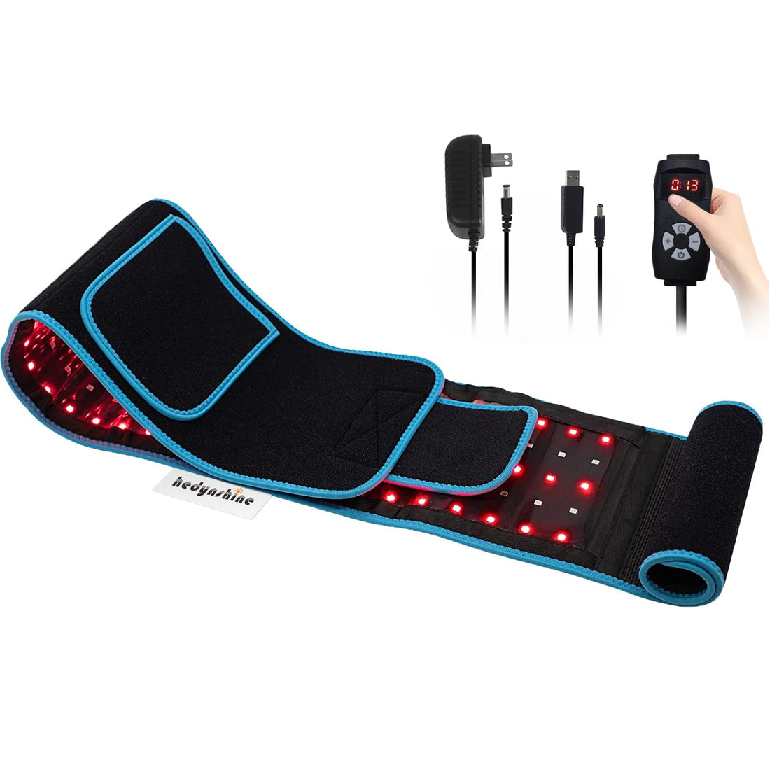 Red Light Therapy Belt, 660&850nm 3 -in-1 Big Chips Near Infrared Therapy Wrap for Body HEDYNSHINE buy supplements canada